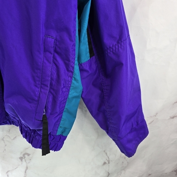 Columbia Jacket Womens Large Vtg 90s Purple Blue Windbreaker Ski Shell Bugaboo - Picture 4 of 11
